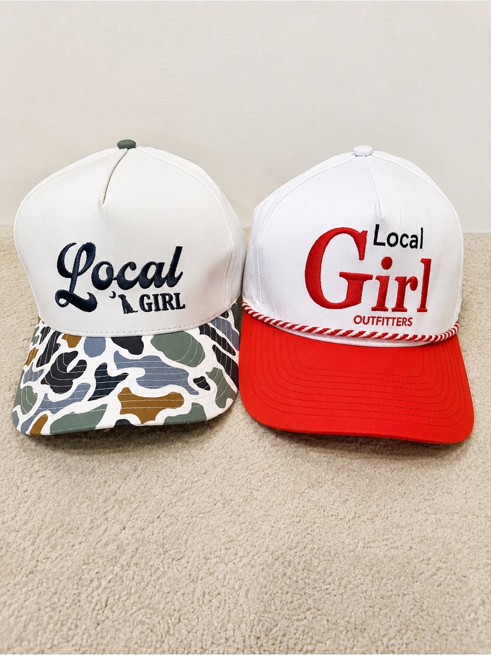Lot of 2 Local Girl Hats